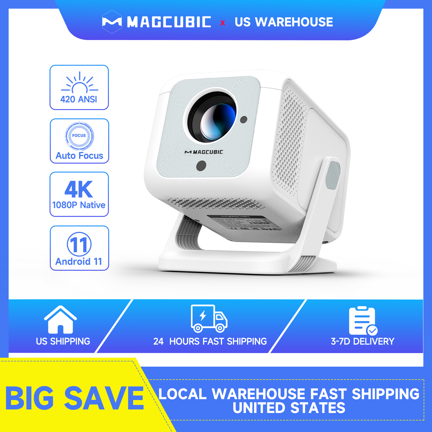 Home Cinema Complet - Magcubic HY310X Portable Projector 4K 420ANSI