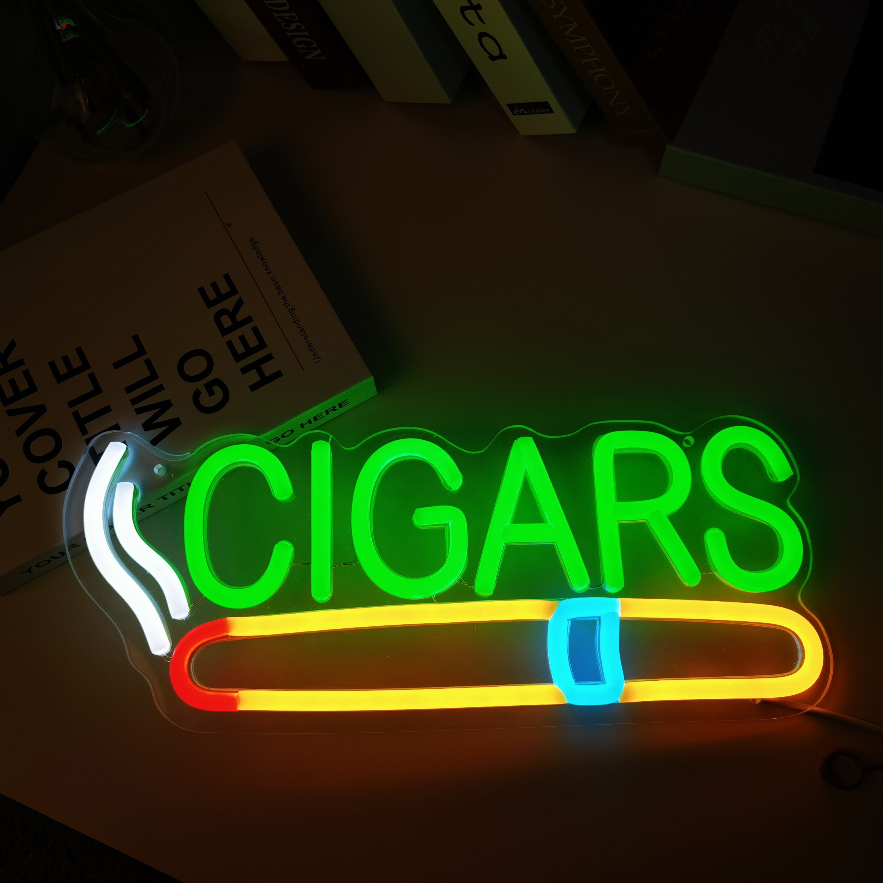 Home Cinema Logo - Cigar Shop Neon Sign, For Home