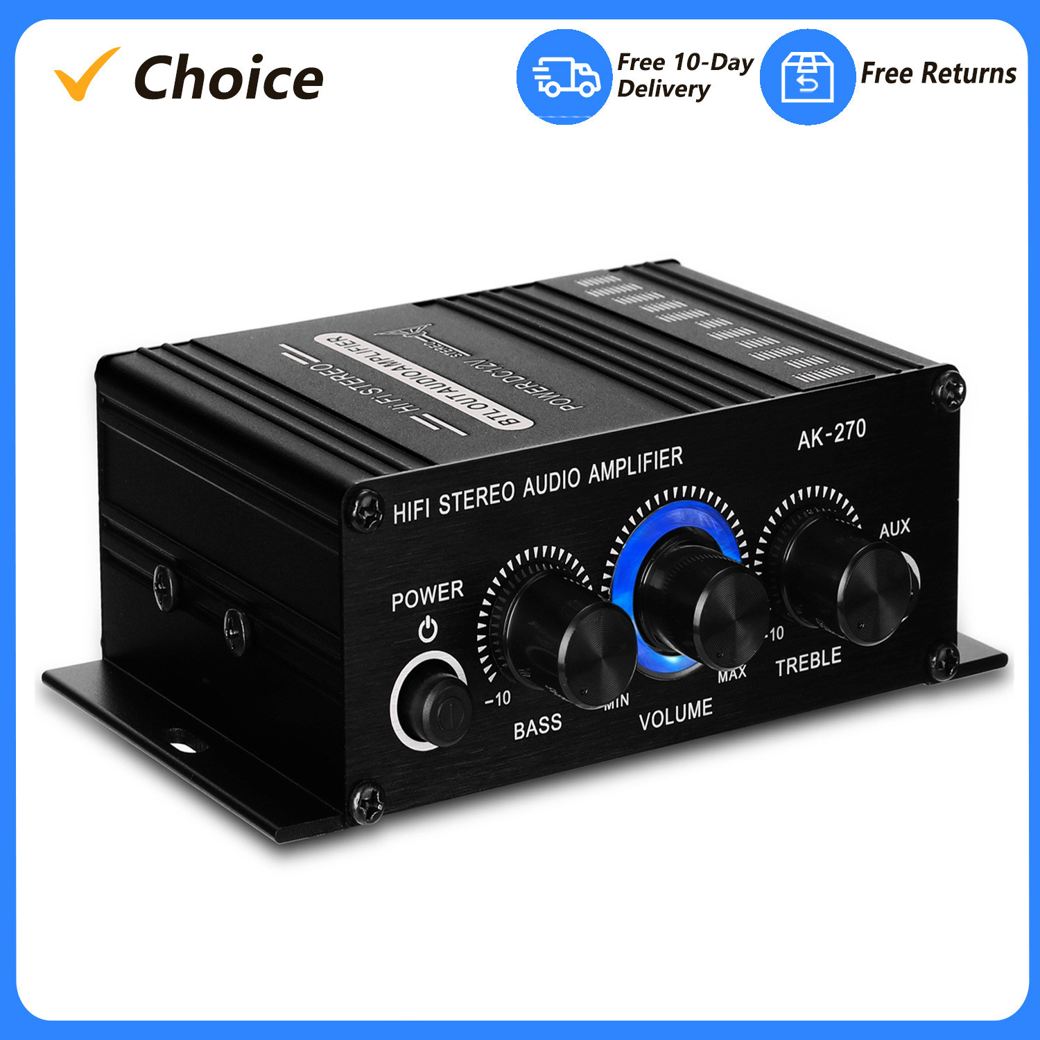 Home Cinema Portable - AK270 Mini Audio 2-Channel Stereo Power