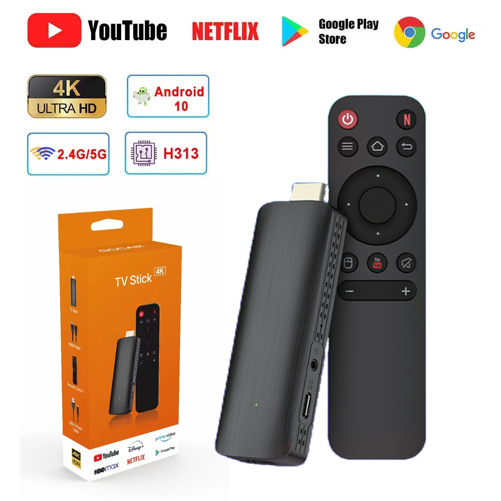 H313 TV Stick HDR Set Top OS 4 - 4K Media Player 评论和价格
