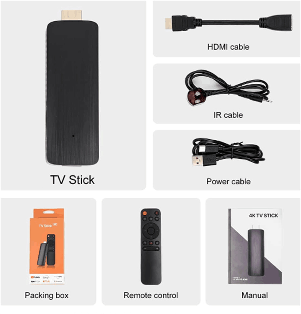H313 TV Stick HDR Set Top OS 4 - 4K Media Player 评论和价格