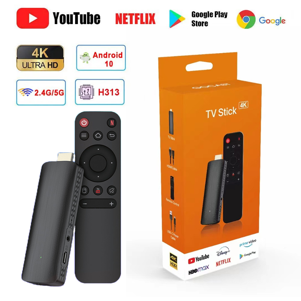 H313 TV Stick HDR Set Top OS 4 - 4K Media Player 评论和价格