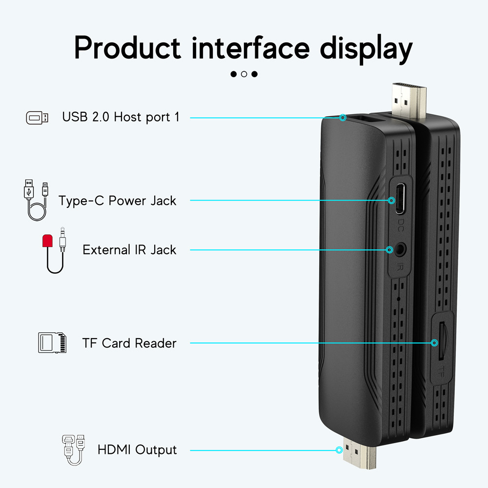 H313 TV Stick HDR Set Top OS 4 - 4K Media Player 评论和价格