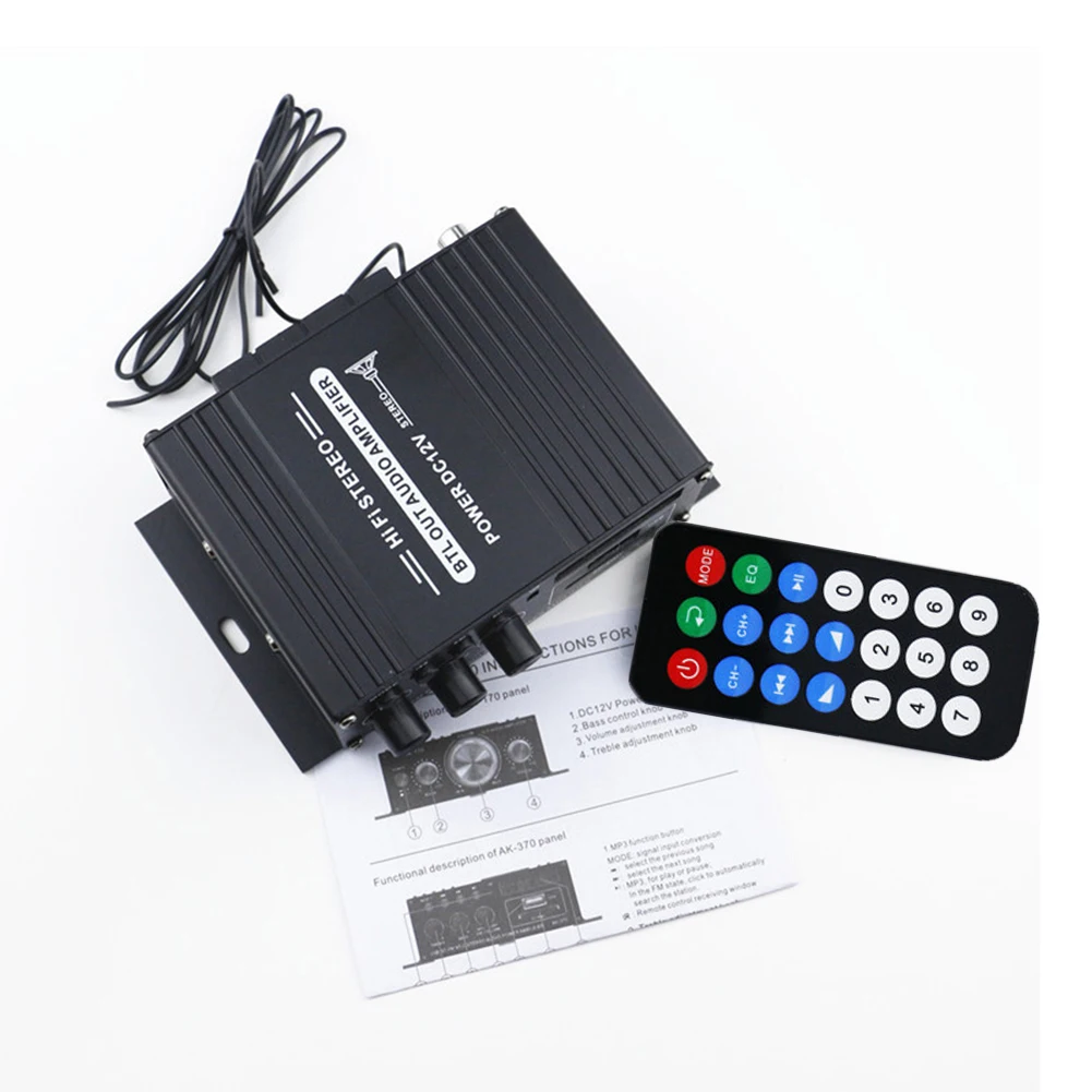 AK-370 Bluetooth Amplifier Pow - Home Cinema Audio System 评论和价格