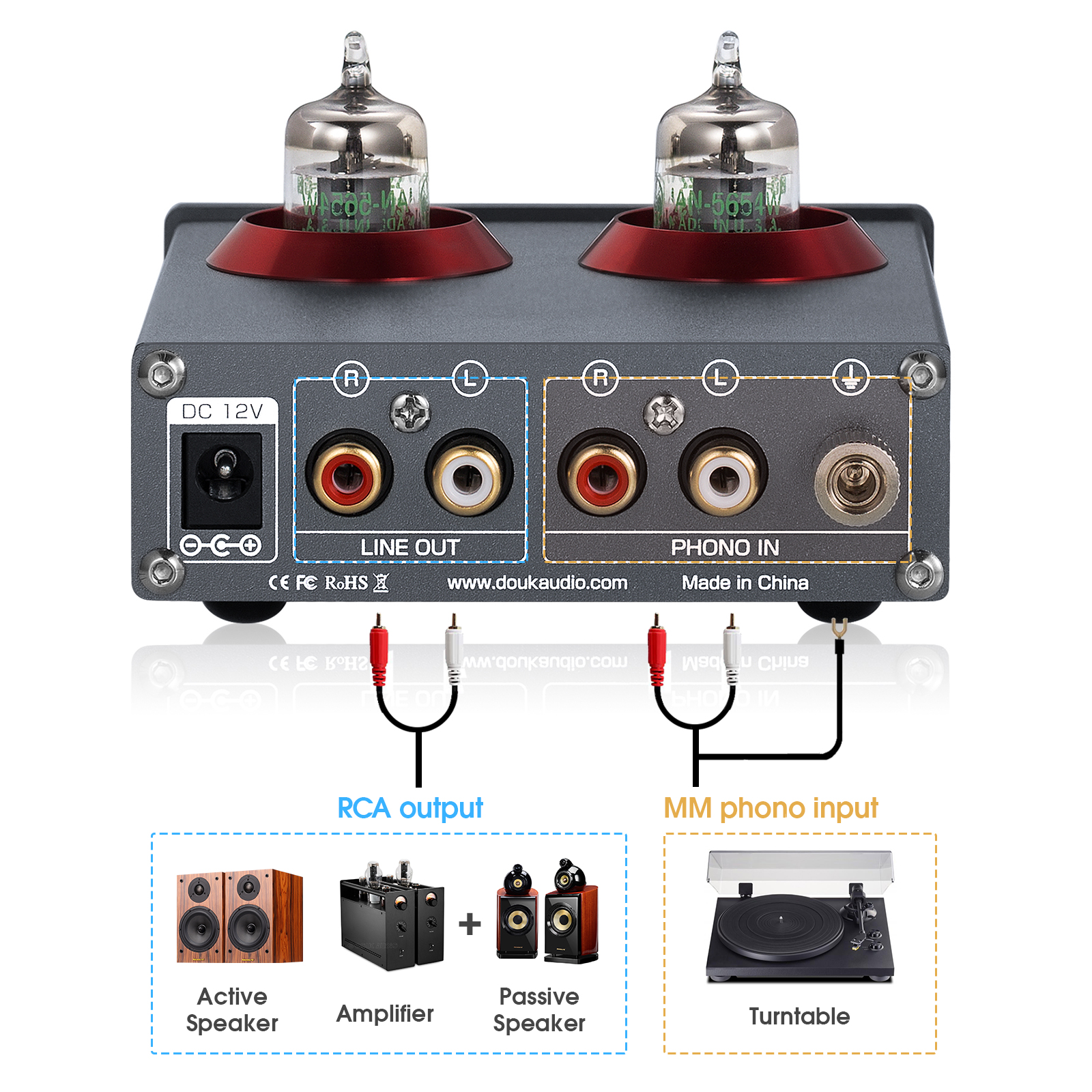 Douk Audio Mini JAN5654 Vacuum - Home Cinema Audio System 评论和价格