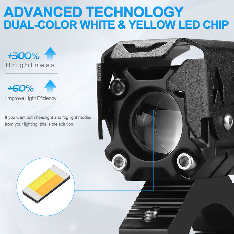 Motorcycle LED Headlight Auxil - Projector Lamp Replacement 评论和价格