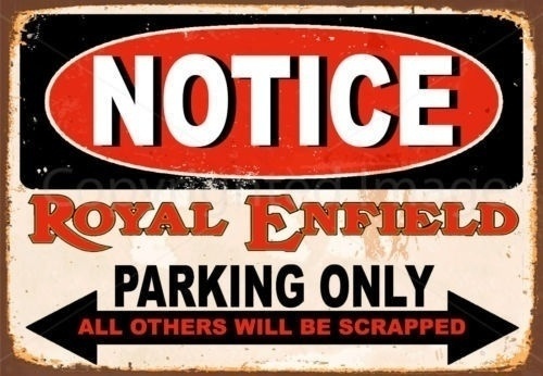 Notice Royal Enfield Parking O - Home Cinema Logo 评论和价格