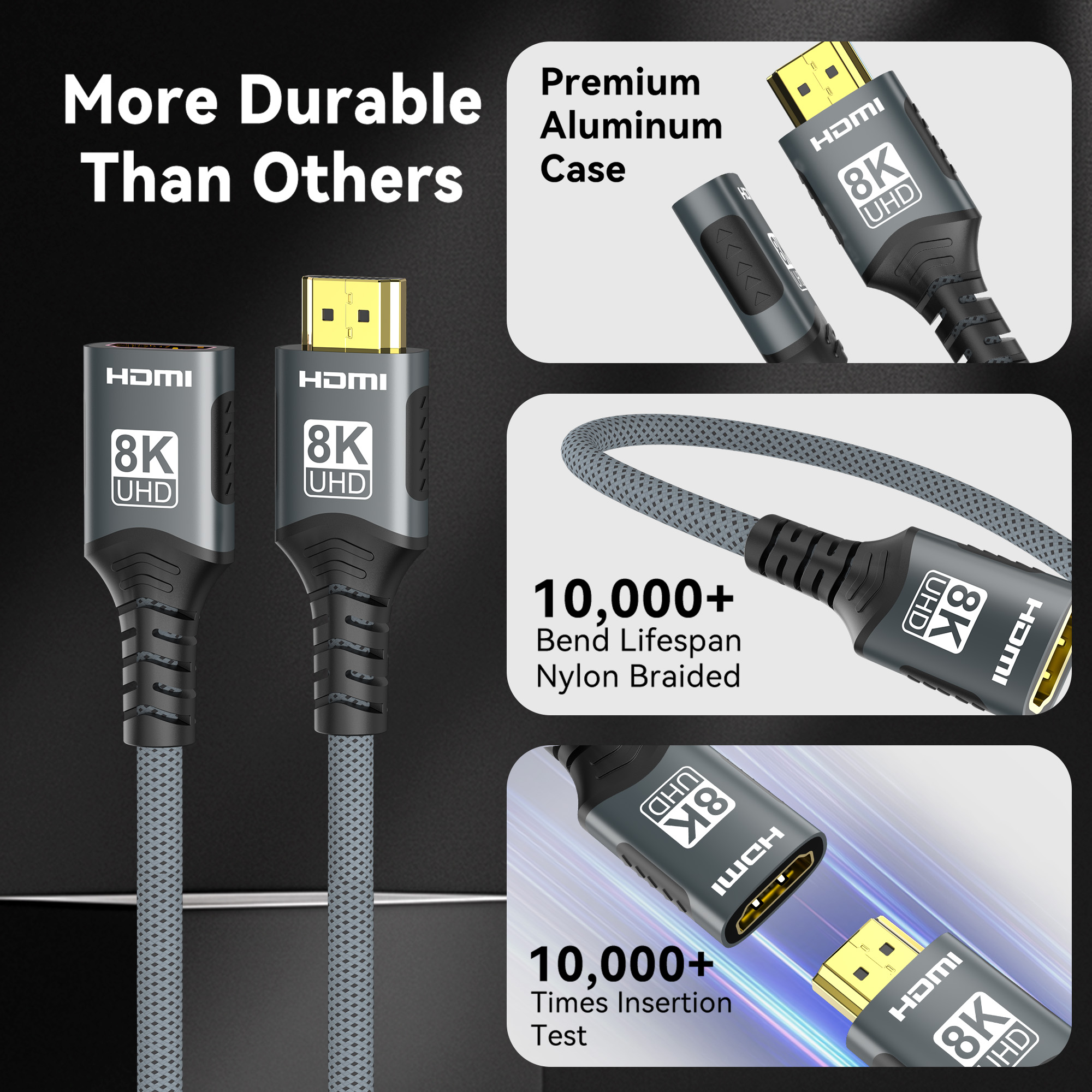 HDMI 2.1 Extension cable 8K HD - 4K Media Player 评论和价格