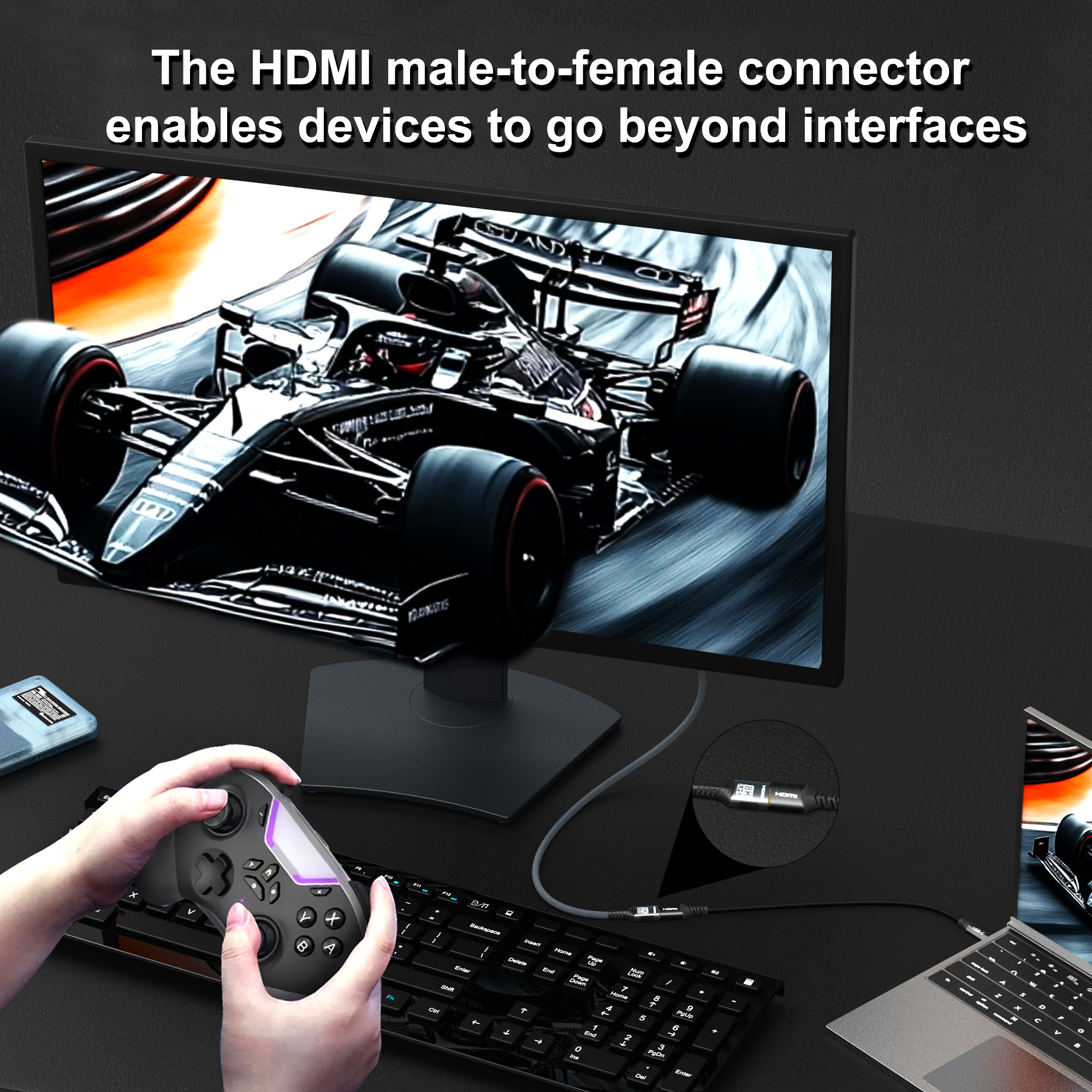 HDMI 2.1 Extension cable 8K HD - 4K Media Player 评论和价格
