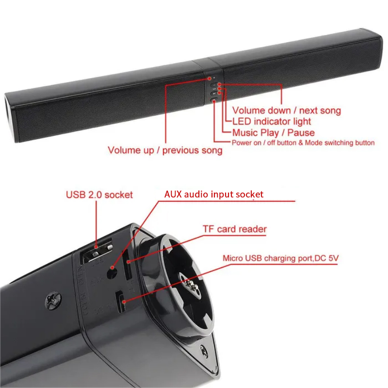 Powerful Soundbar Sound Radio  - Home Cinema Audio System 评论和价格