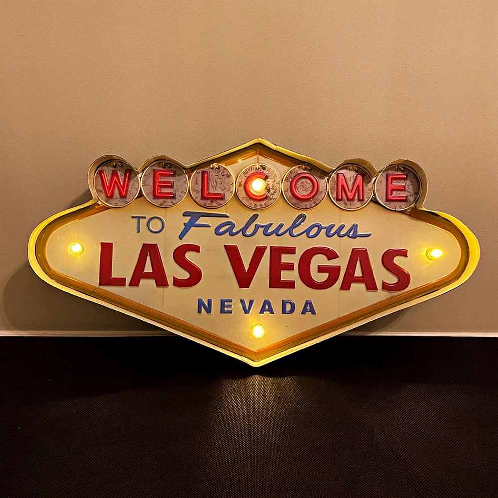 Las Vegas Retro Light Sign,50s - Home Cinema Logo 评论和价格