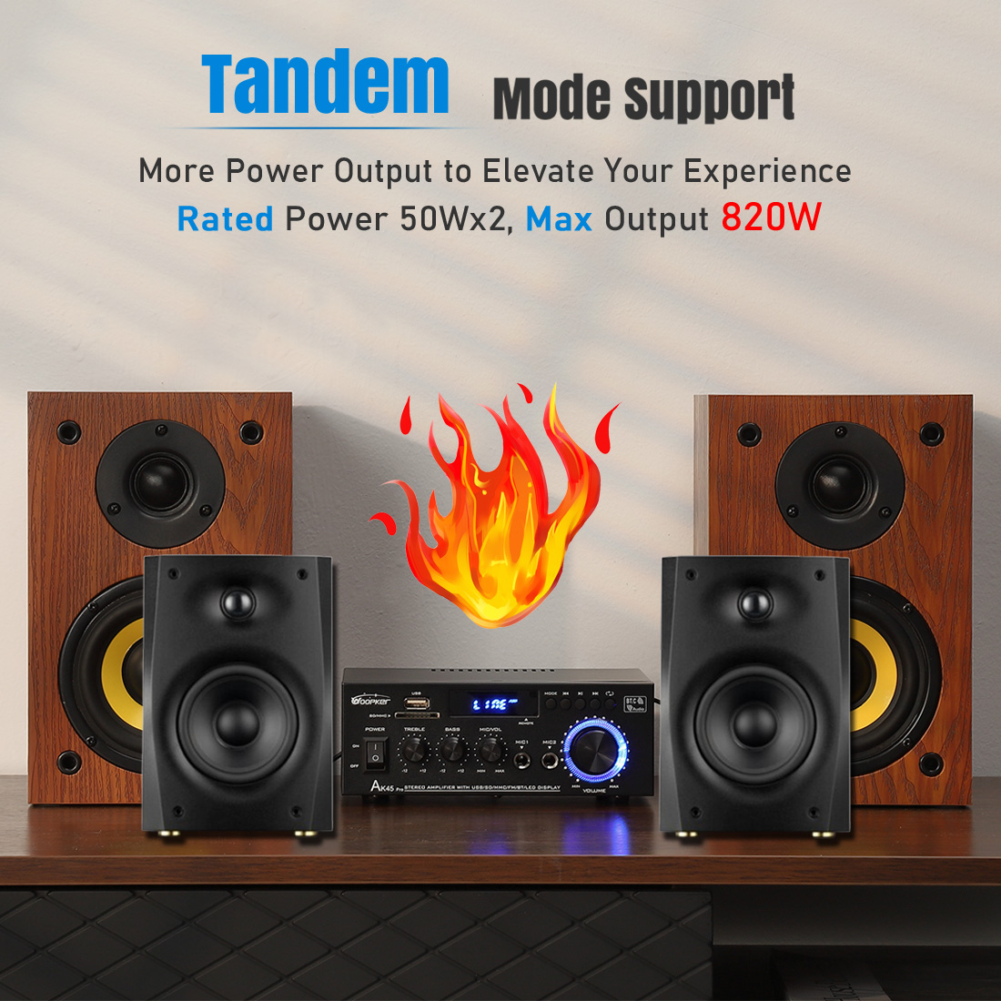 Woopker Audio Amplifier AK45/A - Home Cinema Audio System 评论和价格