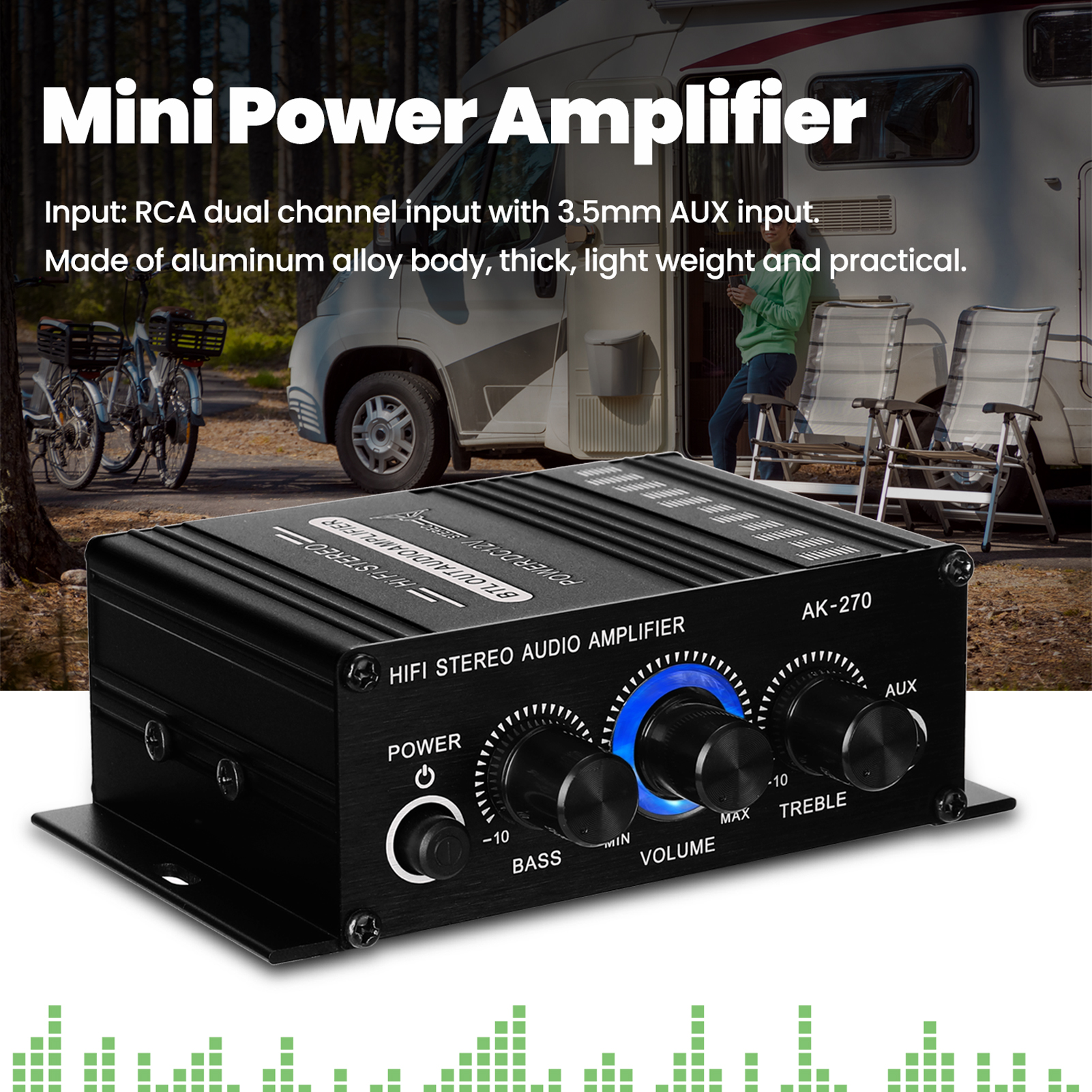 AK270 Mini Audio 2-Channel Ste - Home Cinema Portable 评论和价格