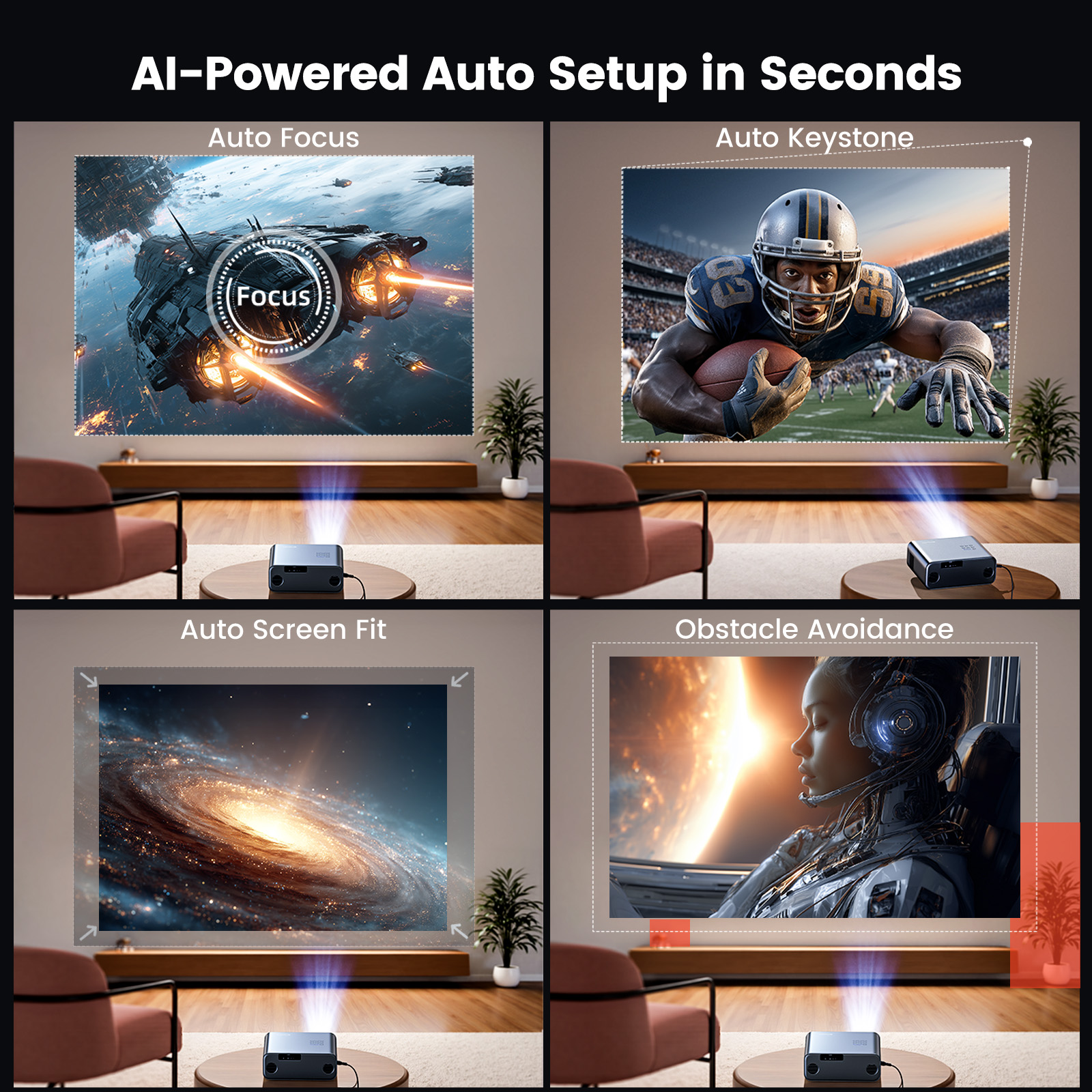 WIMIUS 1200 ANSI Projector 4K  - Home Cinema Complet 评论和价格