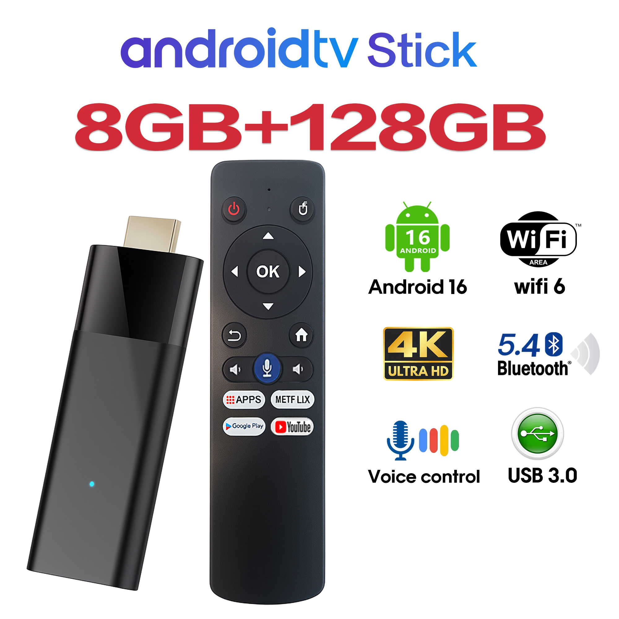 4K Android 16 TV Stick Smart T - 4K Media Player 评论和价格