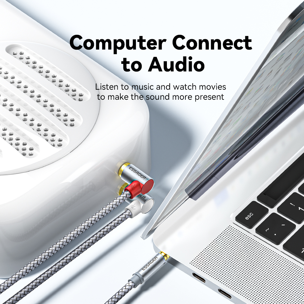 Essager 90 ° Angle RCA Audio S - Home Cinema Furniture 评论和价格