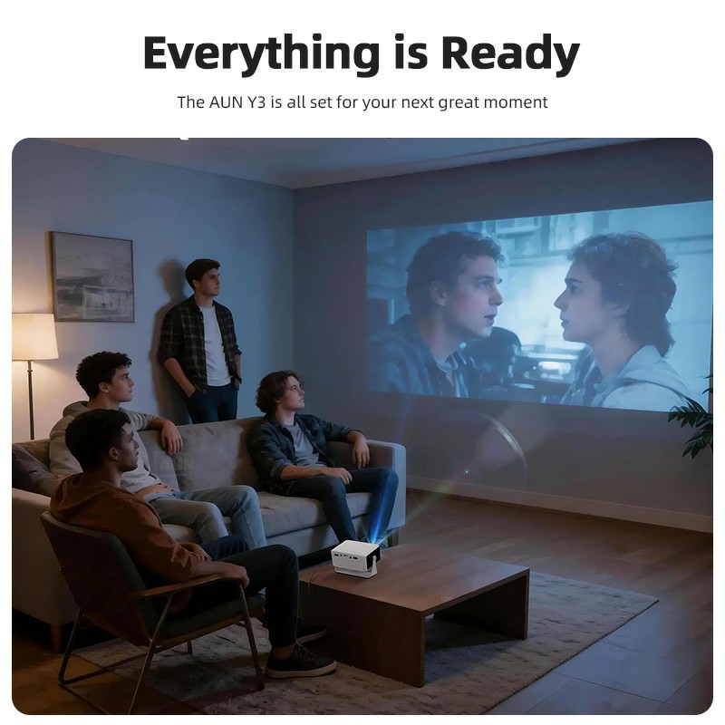 AUN Y3 MINI Projector Home The - Home Cinema Complet 评论和价格