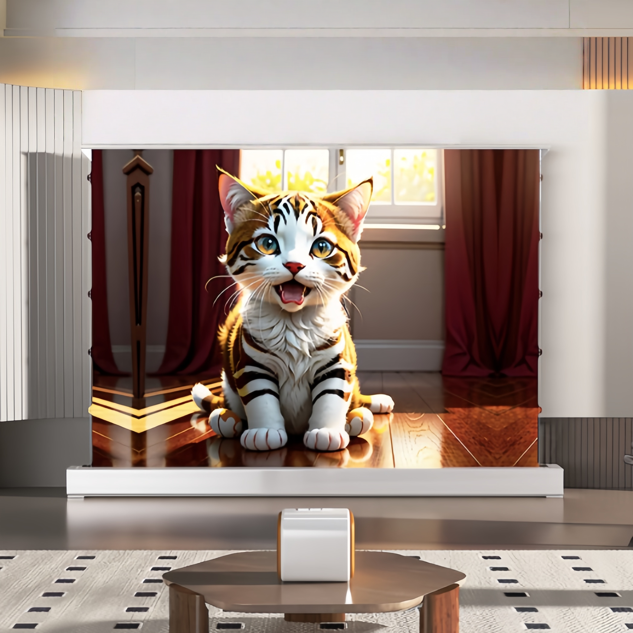 Electric Floor Rising Projecti - Home Cinema Tv Screen 评论和价格