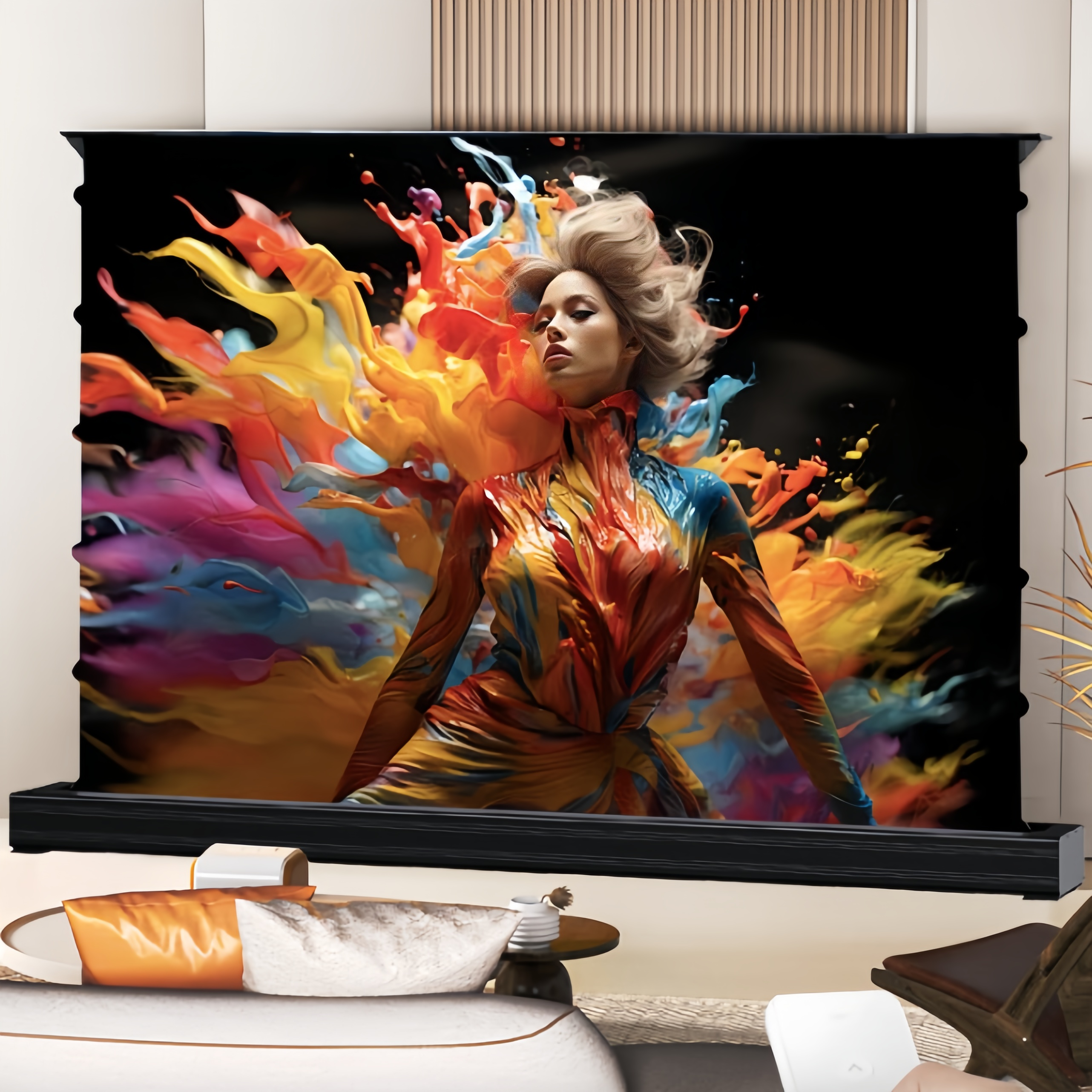 Electric Floor Rising Projecti - Home Cinema Tv Screen 评论和价格