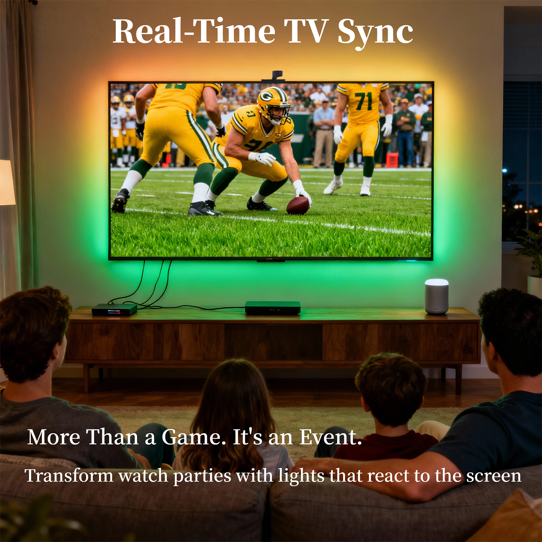 WACUAAO AI Sync LED TV Backlig - Home Cinema Furniture 评论和价格