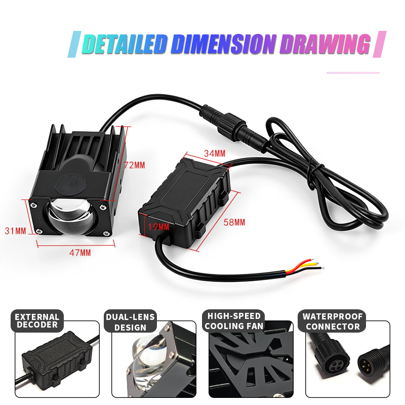 Car Front Headlight Led Work L - Projector Lamp Replacement 评论和价格