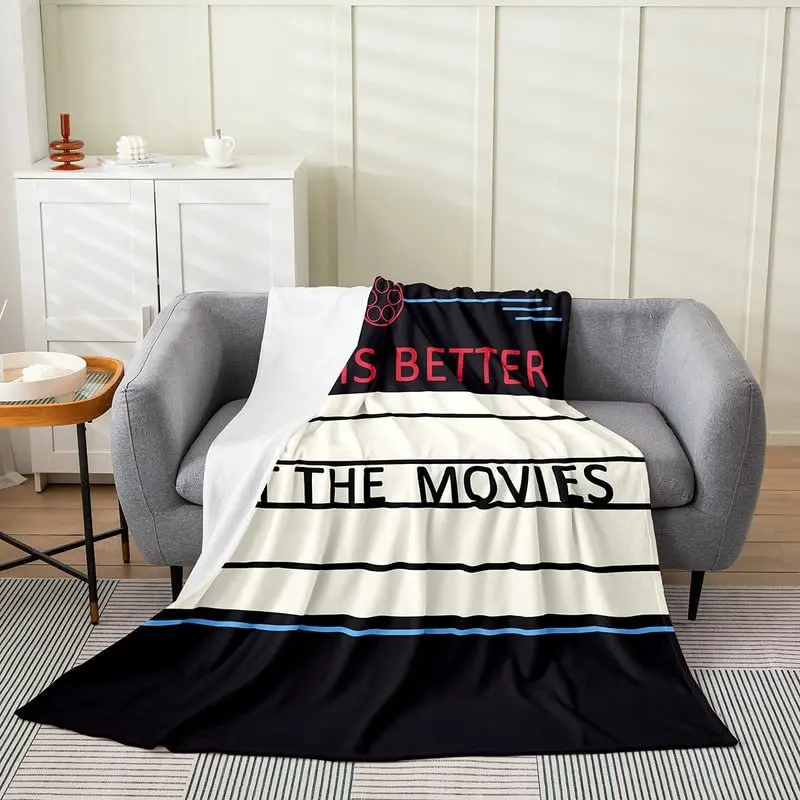 Vintage Cinema Ticket Throw Bl - Home Cinema Couch 评论和价格