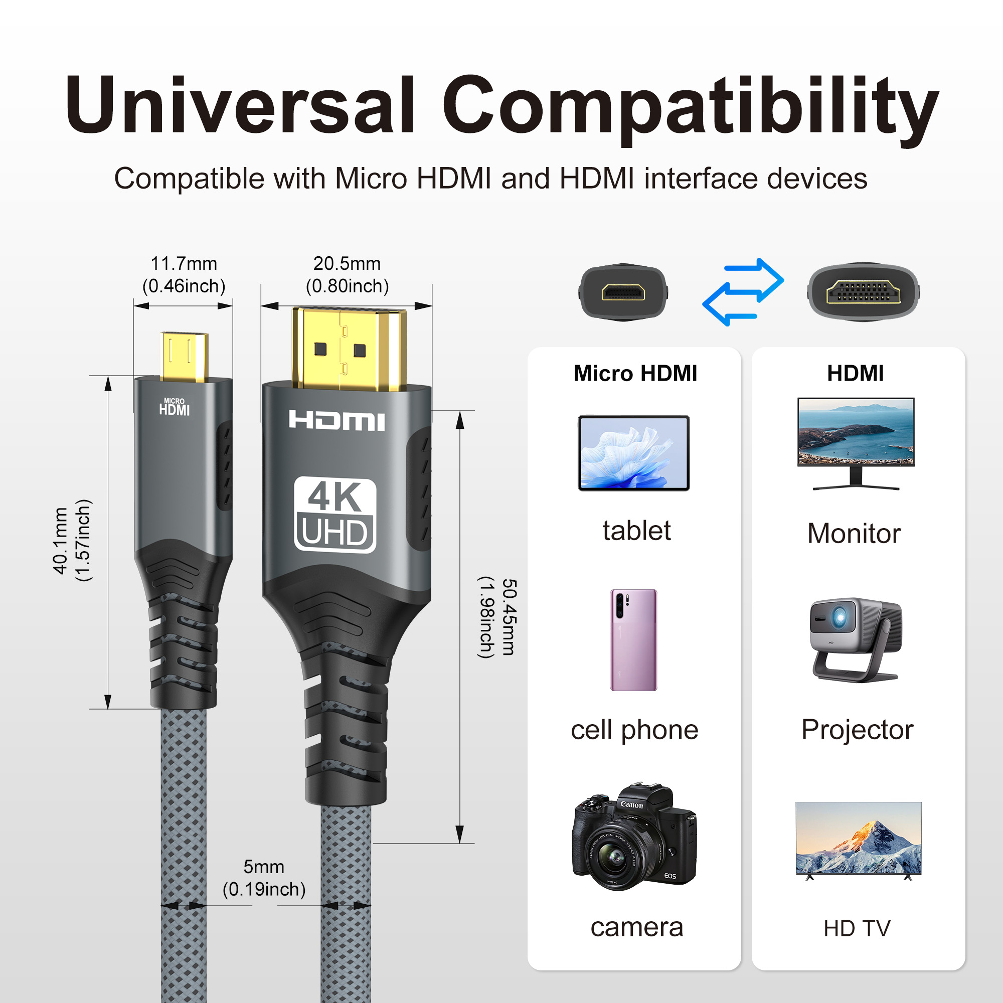 4K Micro HDMI-Compatible to HD - 4K Media Player 评论和价格