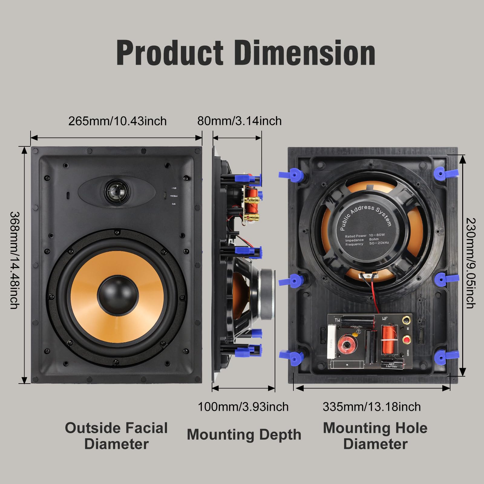 STUDIOFINIX 8 Inch 2 Way In Wa - Home Cinema Complet 评论和价格
