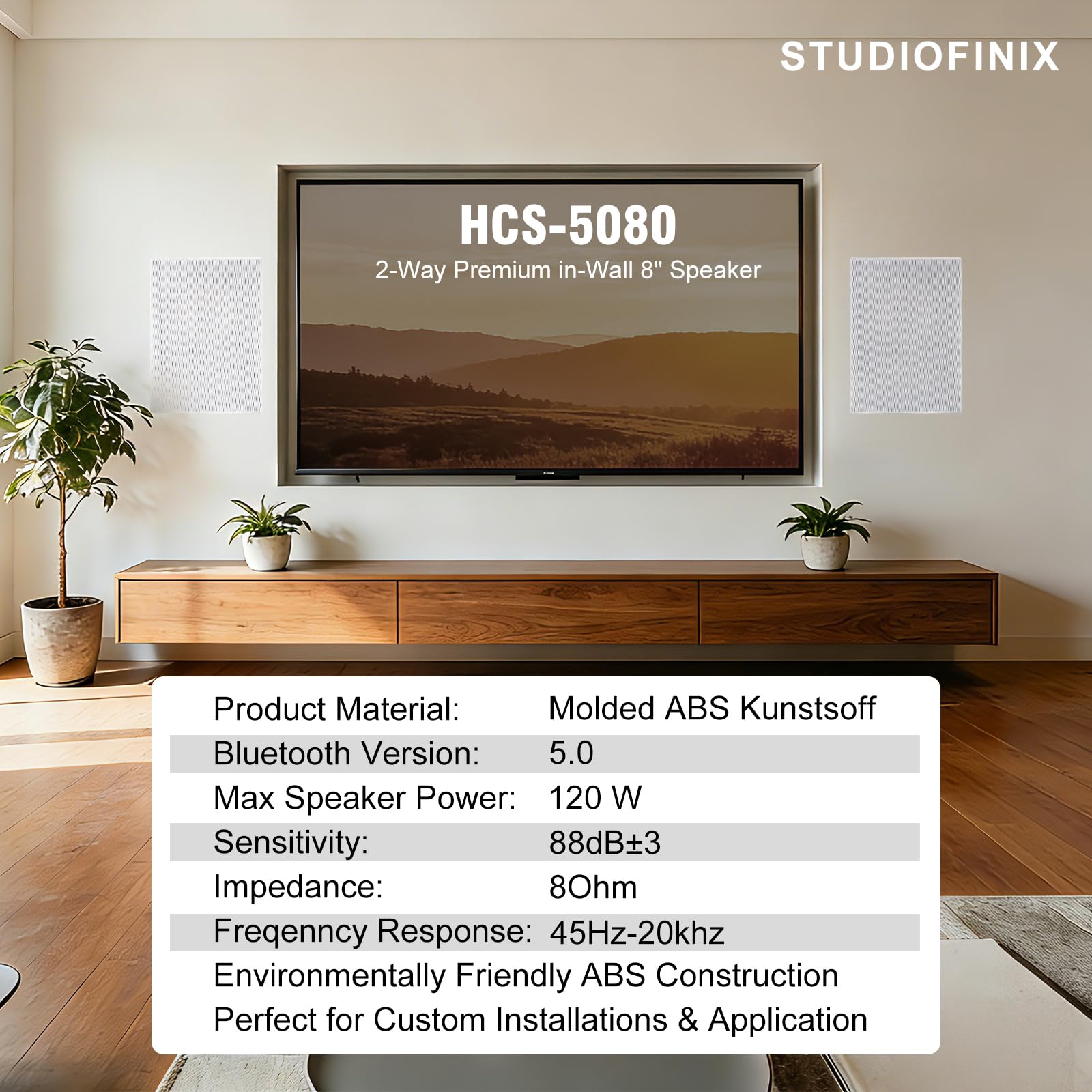 STUDIOFINIX 8 Inch 2 Way In Wa - Home Cinema Complet 评论和价格