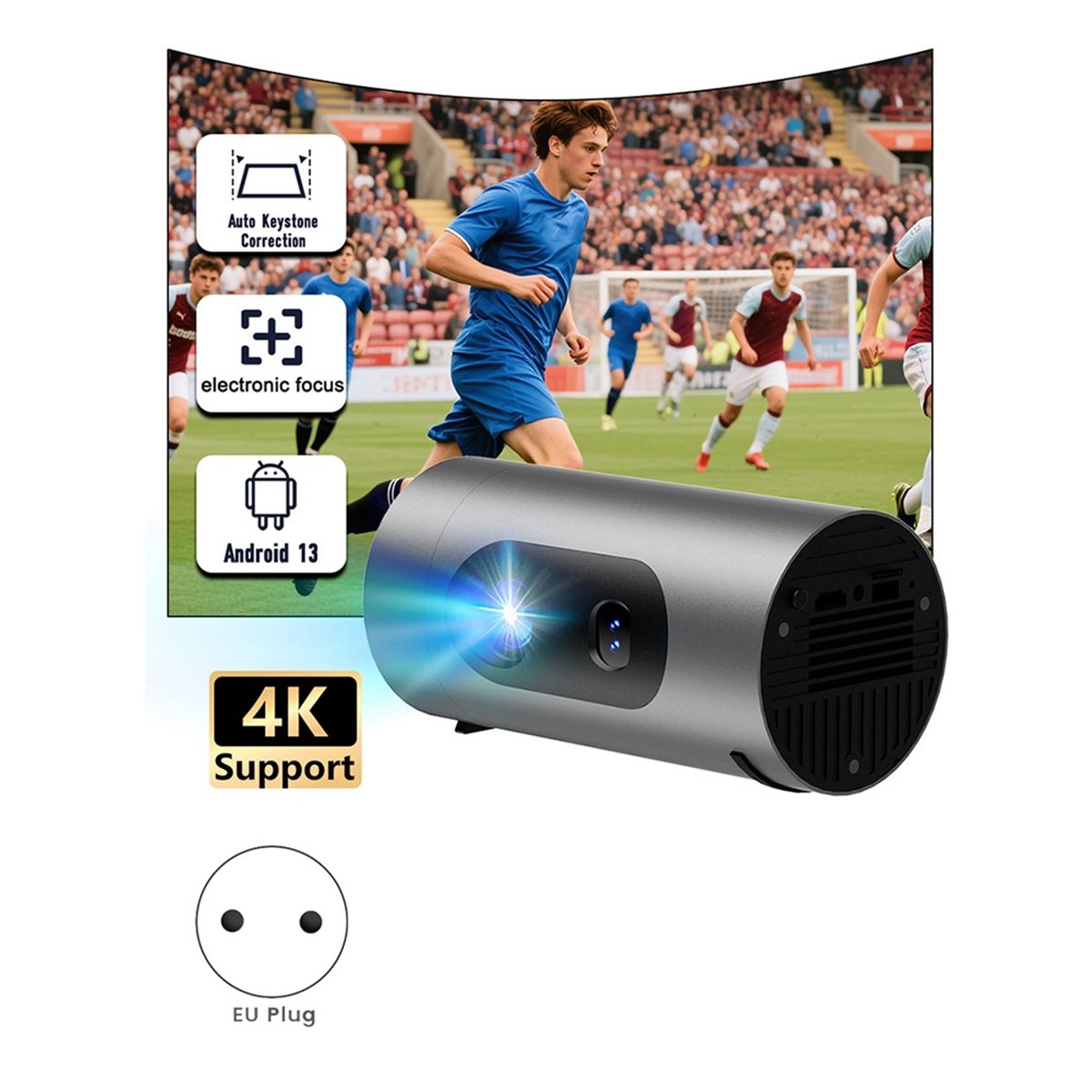 A73T Q8 Mini Android 13 WIFI 6 - Home Cinema Portable 评论和价格