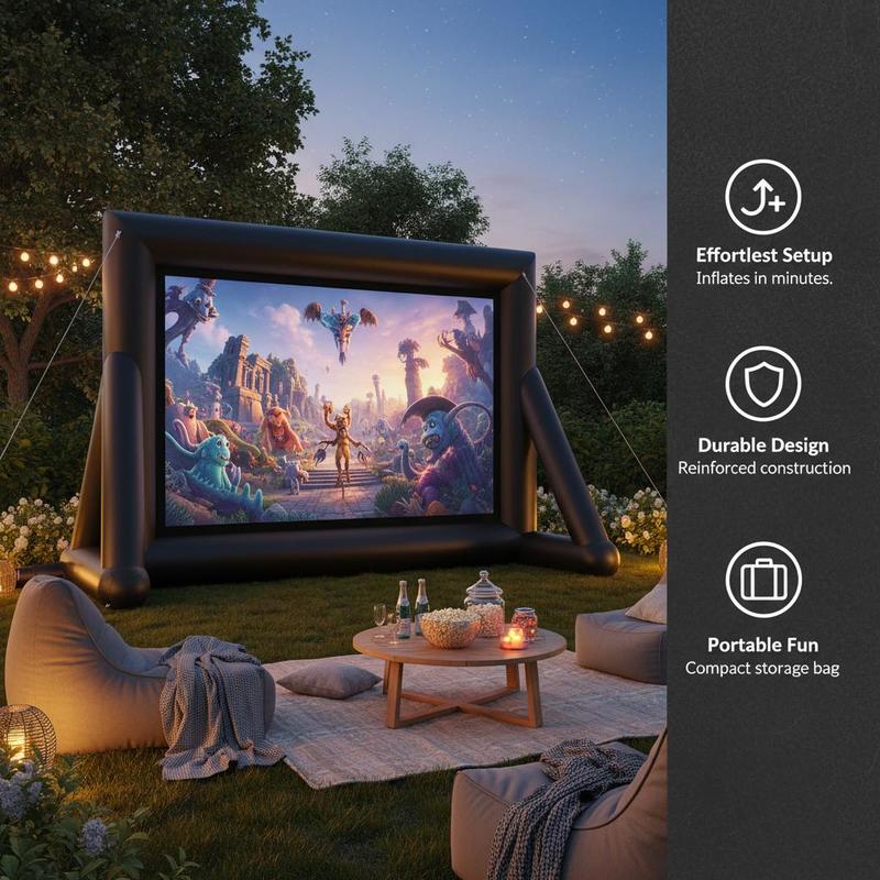 18FT Blow-up Projection Screen - Home Cinema Portable 评论和价格