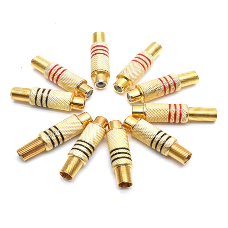4PCS RCA Plug Gold Plated Sold - Home Cinema Audio System 评论和价格