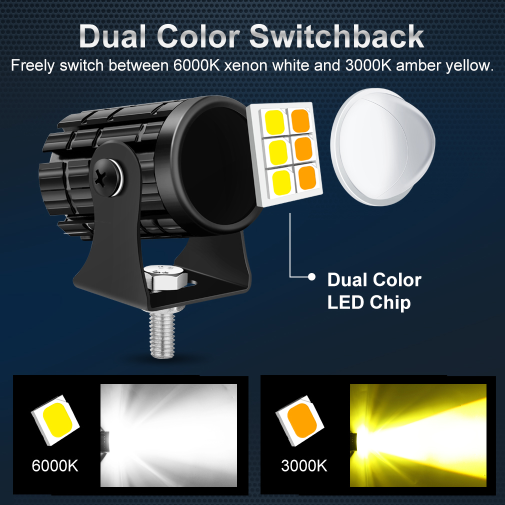 Universal Motorcycle LED Headl - Projector Lamp Replacement 评论和价格