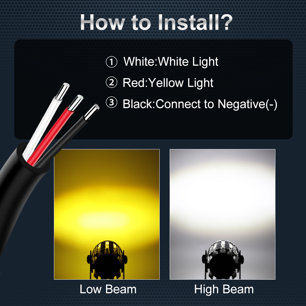 Universal Motorcycle LED Headl - Projector Lamp Replacement 评论和价格