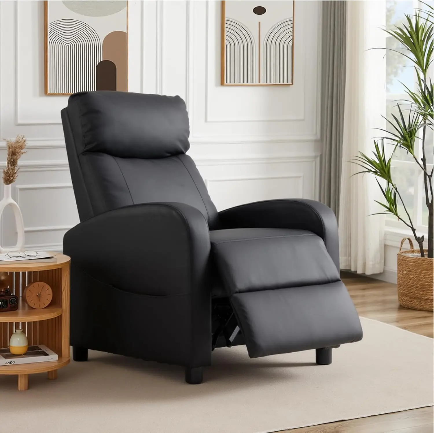Recliner Chair PU Leather Recl - Home Cinema Furniture 评论和价格